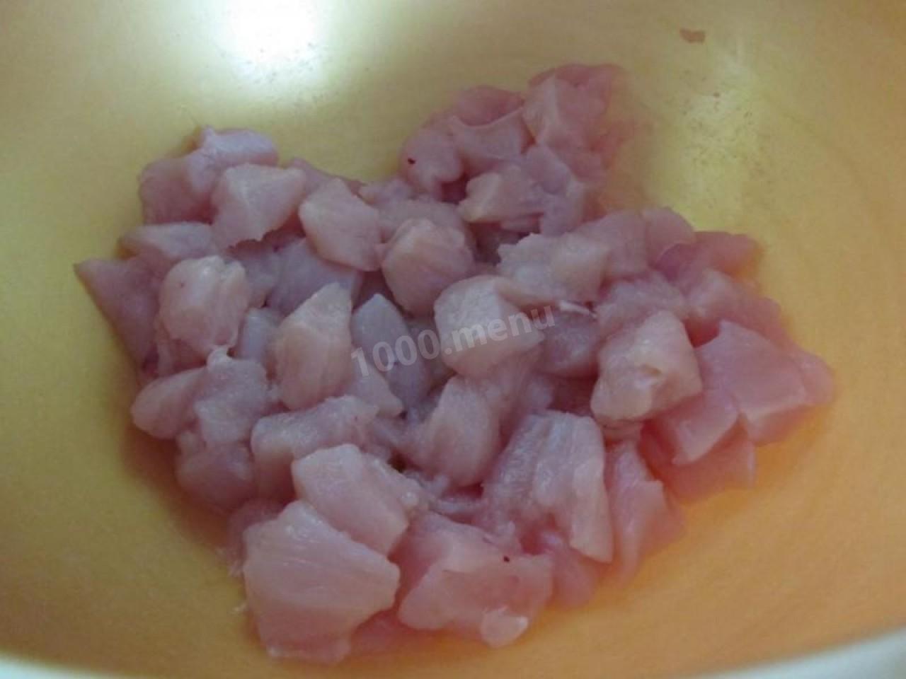 Шаг 3 приготовления Куриная грудка с апельсинами и болгарским перцем