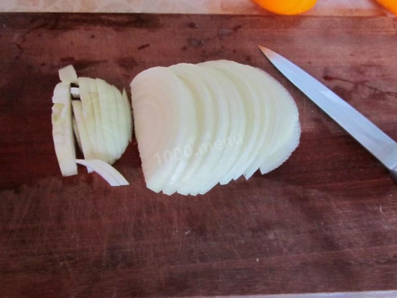 Шаг 5 приготовления Куриная грудка с апельсинами и болгарским перцем