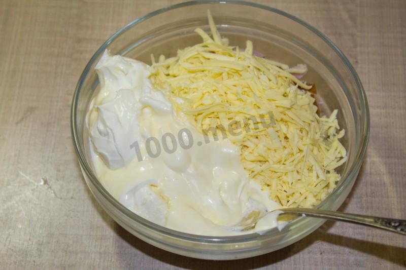 Шаг 12 приготовления Картошка с копченой курицей в духовке