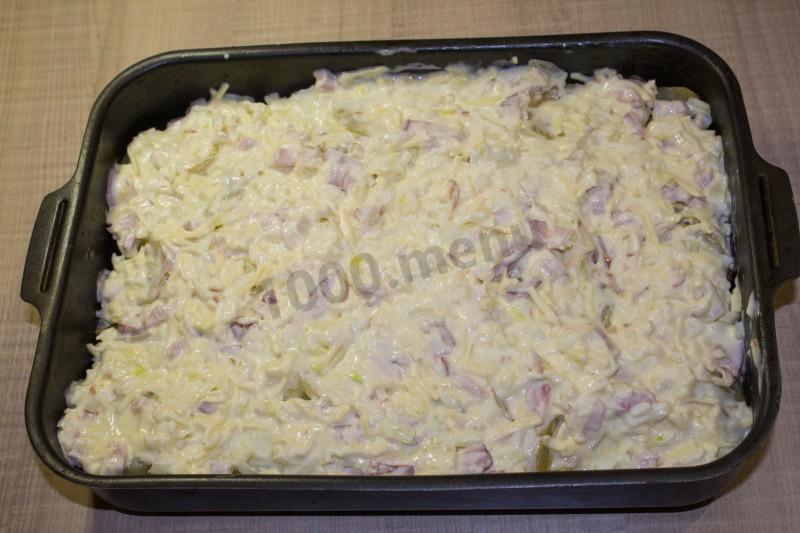 Шаг 14 приготовления Картошка с копченой курицей в духовке