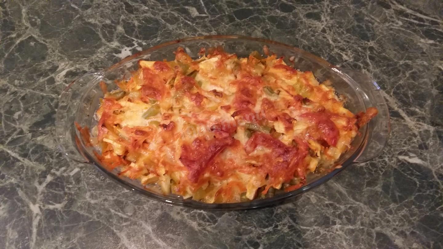 Шаг 9 приготовления Куриный стейк в духовке с овощами