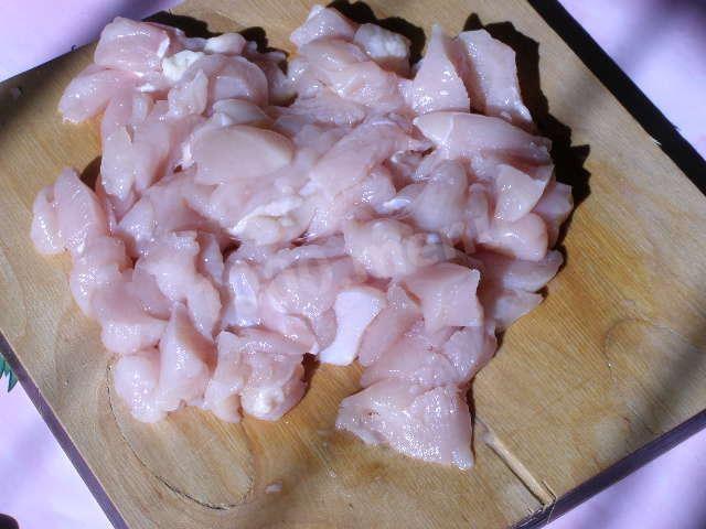Шаг 3 приготовления Тушеная картошка с мясом и квашеной капустой