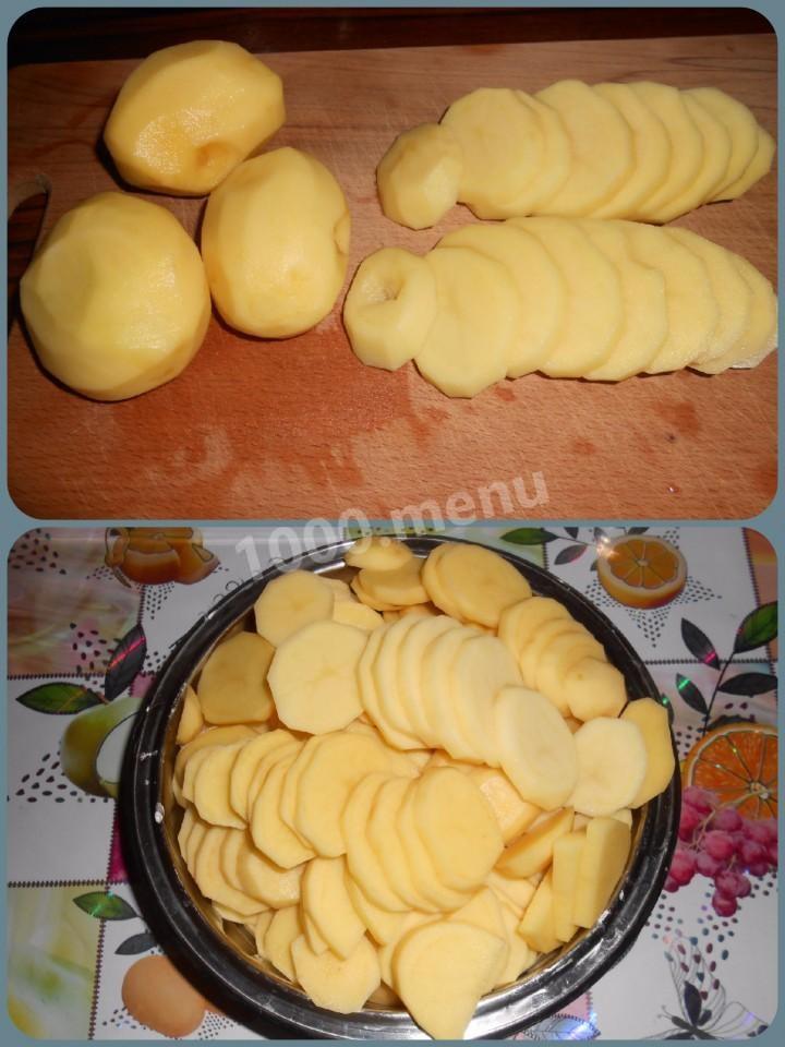 Шаг 4 приготовления Куриные голени с картошкой и сыром под сливками