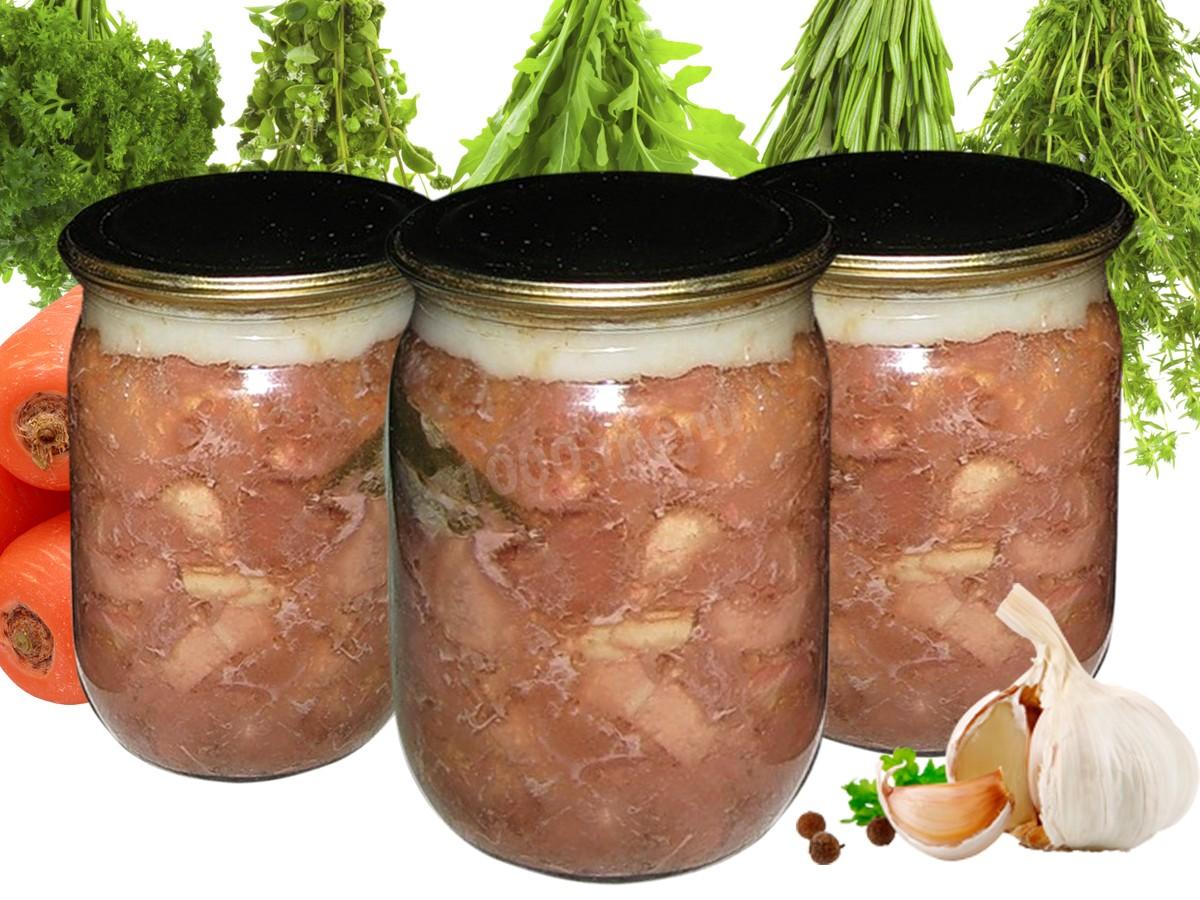 Обложка рецепта Тушенка из куриного филе в духовке