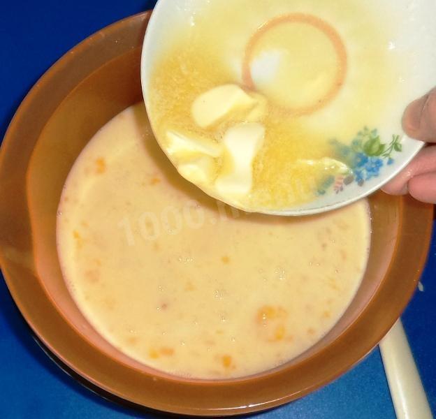 Шаг 4 приготовления Омлет как в детском саду в духовке пышный