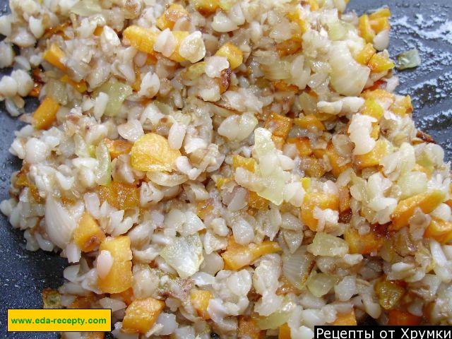Шаг 5 приготовления Вкусные вареники с гречкой и овощами