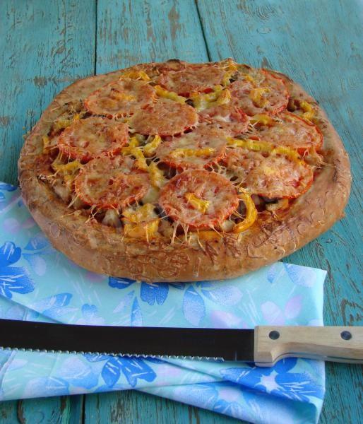 Обложка рецепта Пицца с куриным филе и грибами