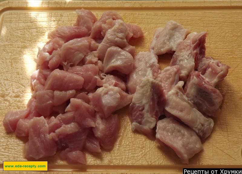 Шаг 1 приготовления Рисовая каша с грибами и мясом на воде