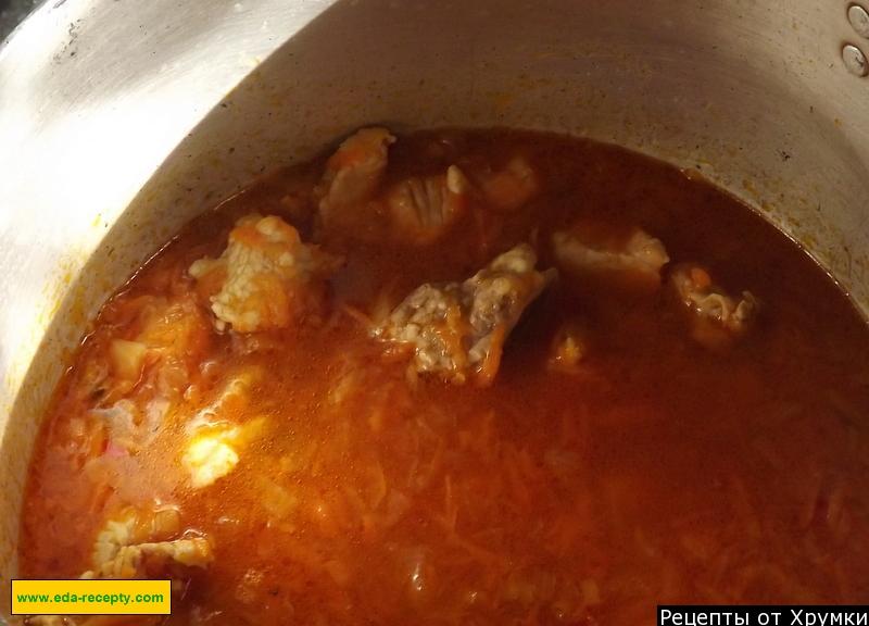 Шаг 7 приготовления Рисовая каша с грибами и мясом на воде