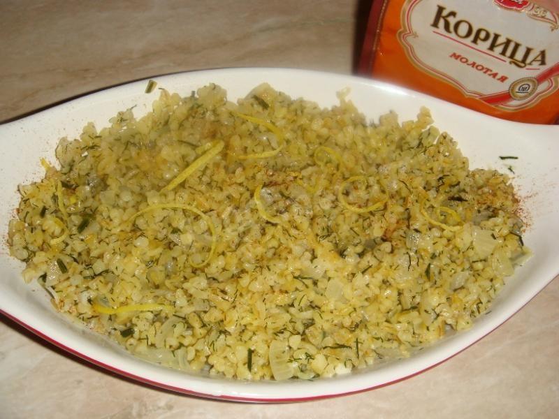 Шаг 11 приготовления Булгур с корицей