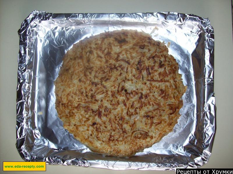 Шаг 7 приготовления Картофельная запеканка с твердым сыром луком-порей