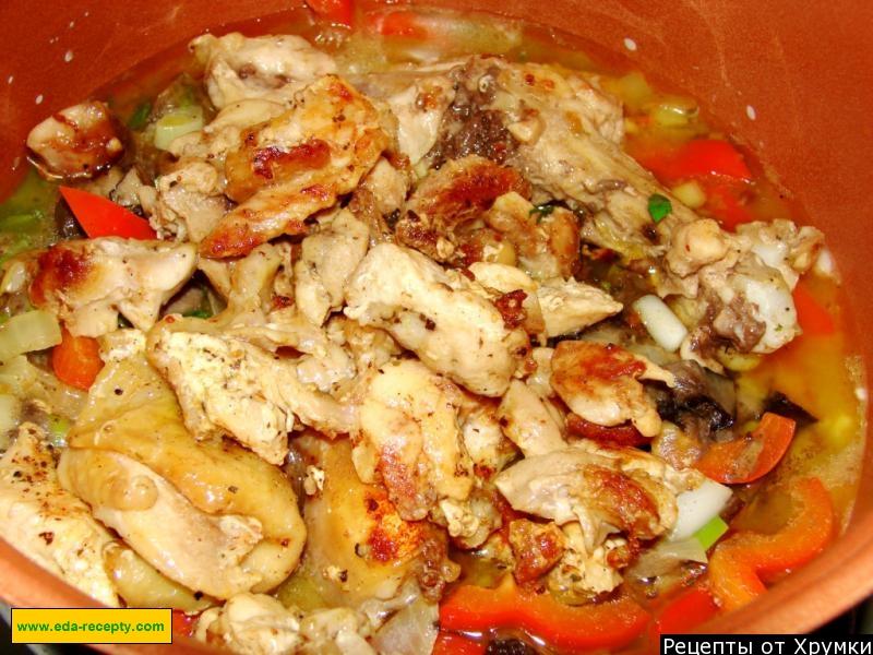 Шаг 7 приготовления Курица с овощами по-китайски
