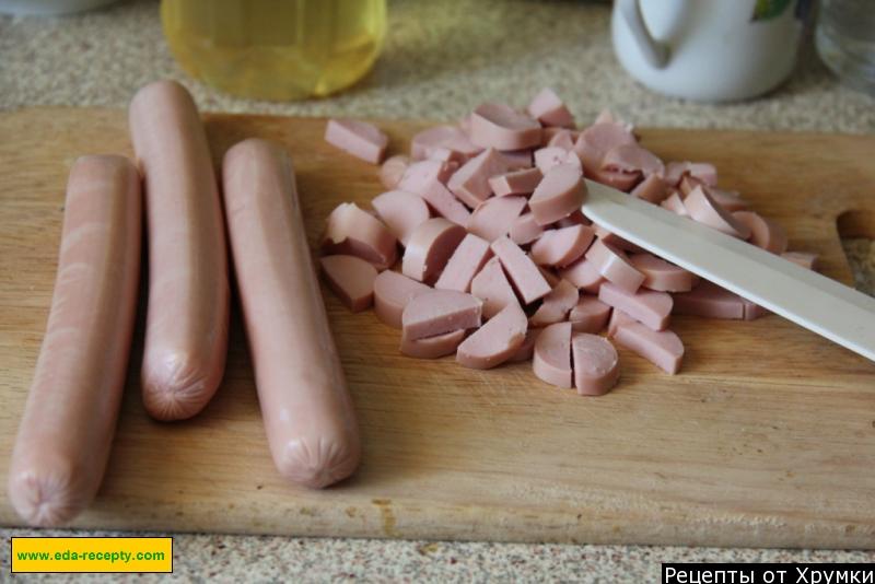 Шаг 1 приготовления Плов с сосисками "Минимум затрат"