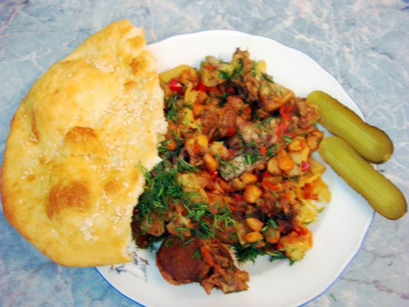Обложка рецепта Баранина с нутом и овощами