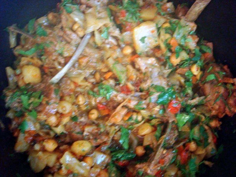 Шаг 21 приготовления Баранина с нутом и овощами