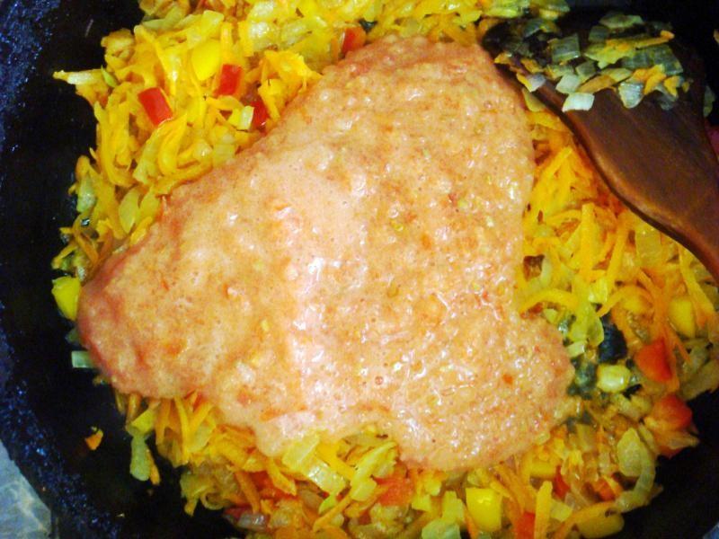 Шаг 13 приготовления Овощное рагу кабачки с капустой и шампиньонами