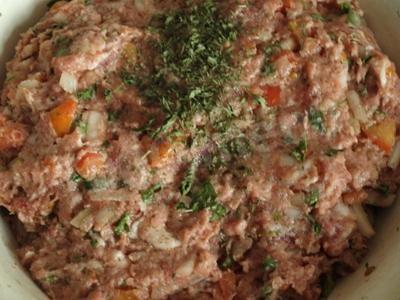 Шаг 3 приготовления Овощная запеканка с мясным фаршем