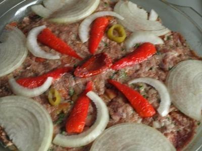 Шаг 4 приготовления Овощная запеканка с мясным фаршем