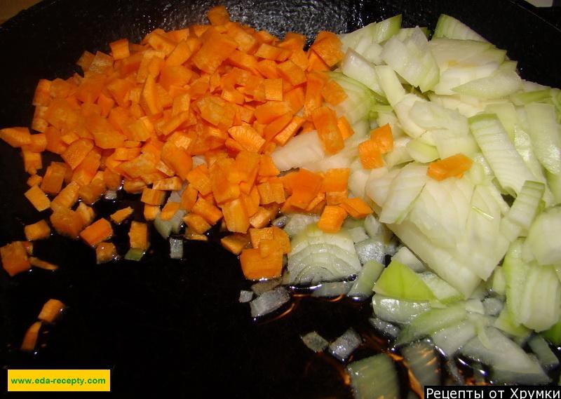 Шаг 4 приготовления Овощное рагу с мясом и вермишелью