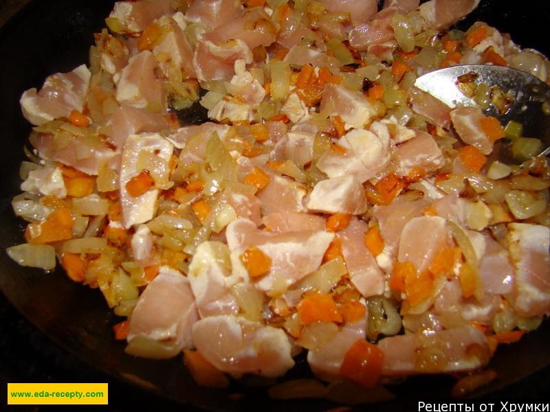 Шаг 5 приготовления Овощное рагу с мясом и вермишелью