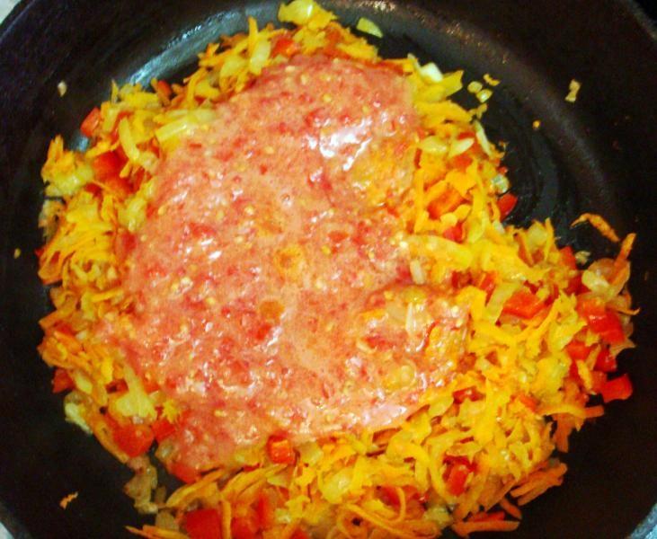 Шаг 15 приготовления Овощное рагу с грибами, кабачками и баклажанами