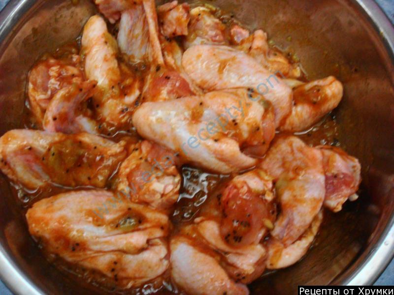 Шаг 11 приготовления Куриные ножки в маринаде из киви в рукаве в духовке