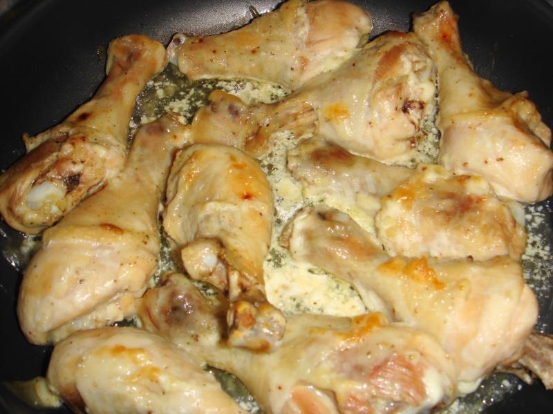 Шаг 6 приготовления Запеченные куриные голени в майонезе Дракончики в гнездах
