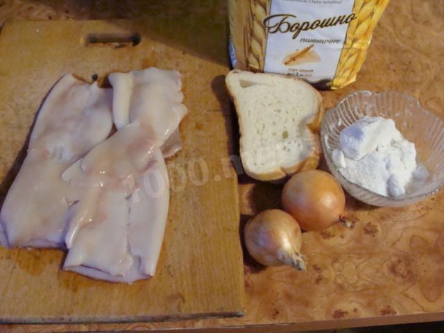 Шаг 1 приготовления Котлеты кальмаровые