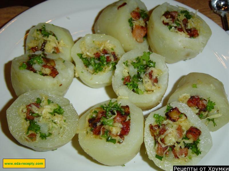 Шаг 8 приготовления Картофель с начинкой