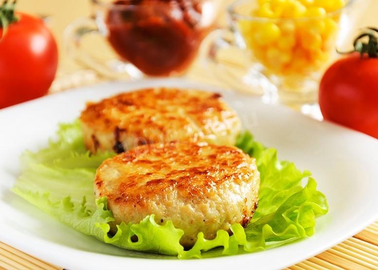 Обложка рецепта Котлетки курица яблоки творог
