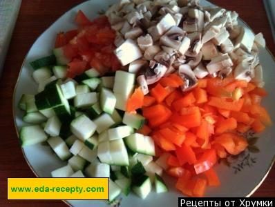 Шаг 2 приготовления Каннелони с мясным фаршем и овощами