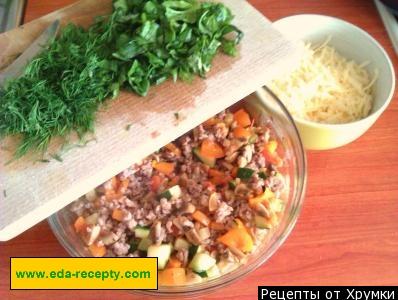 Шаг 3 приготовления Каннелони с мясным фаршем и овощами