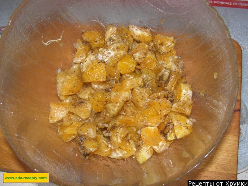 Шаг 3 приготовления Курица с мандаринами