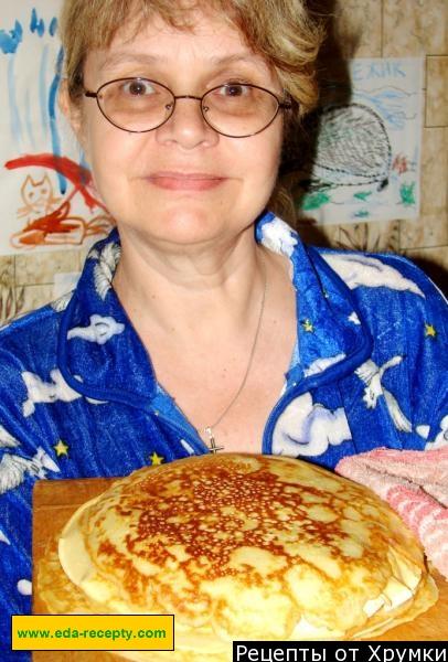 Шаг 5 приготовления Блины на сухих дрожжах на воде с яйцом