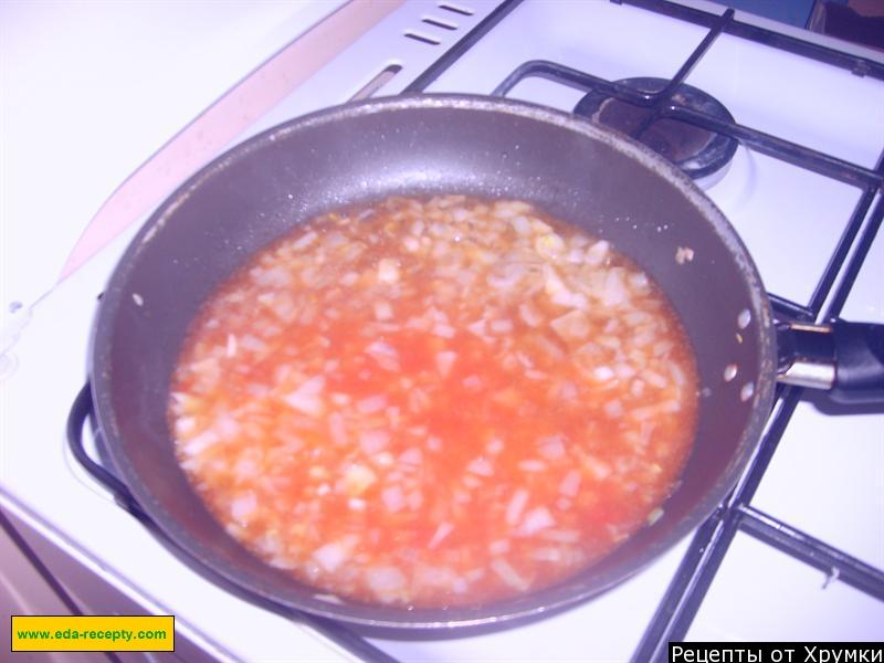 Шаг 8 приготовления Ленивые голубцы с рисом и фаршем