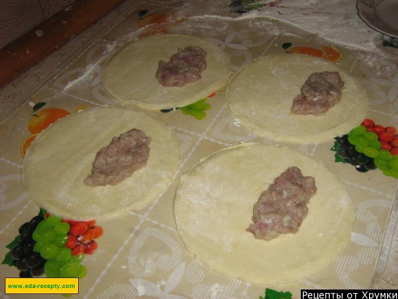 Шаг 9 приготовления Вкусные чебуреки