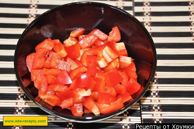 Шаг 3 приготовления Макароны с баклажанами, болгарским перцем и кабачками