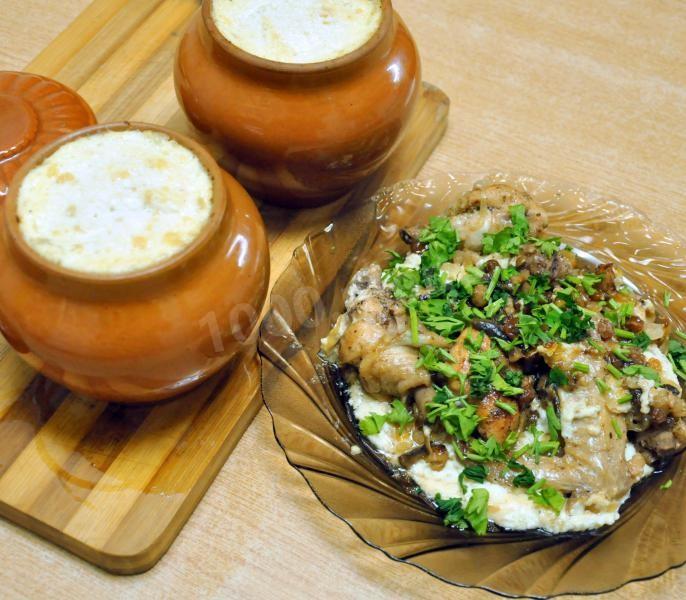 Обложка рецепта Жаркое из курицы с грибами