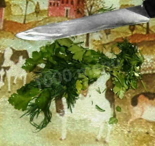 Шаг 7 приготовления Салат с белой фасолью, яйцами и грибами