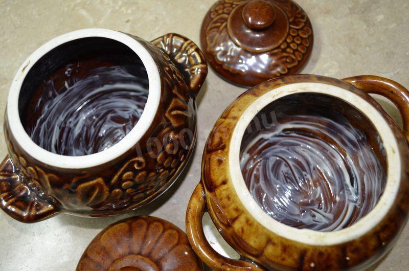 Шаг 7 приготовления Треска в горшочке с вином и рисом