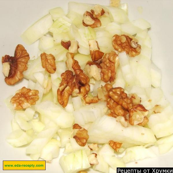 Шаг 3 приготовления Баклажаны с овощами и грецкими орехами на гарнир