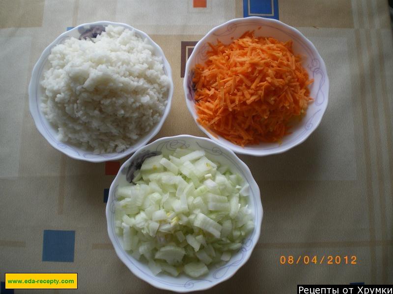 Шаг 2 приготовления Перец фаршированный рисом с морковью