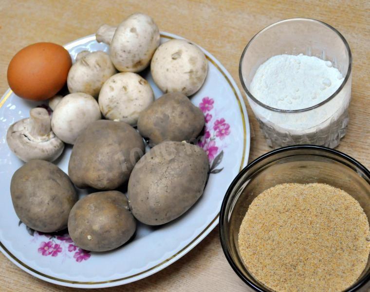 Шаг 1 приготовления Картофельно грибные котлеты