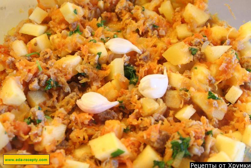 Шаг 14 приготовления Тыква с мясным фаршем