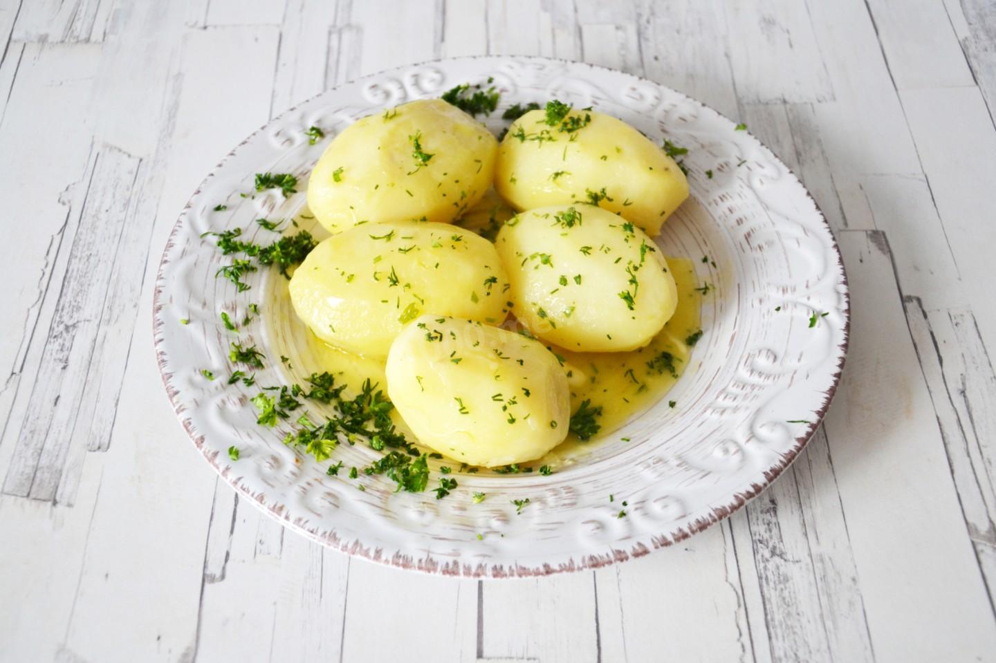 Шаг 6 приготовления Гарнир из отварного картофеля