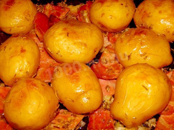 Шаг 11 приготовления Запеченный картофель с розмарином