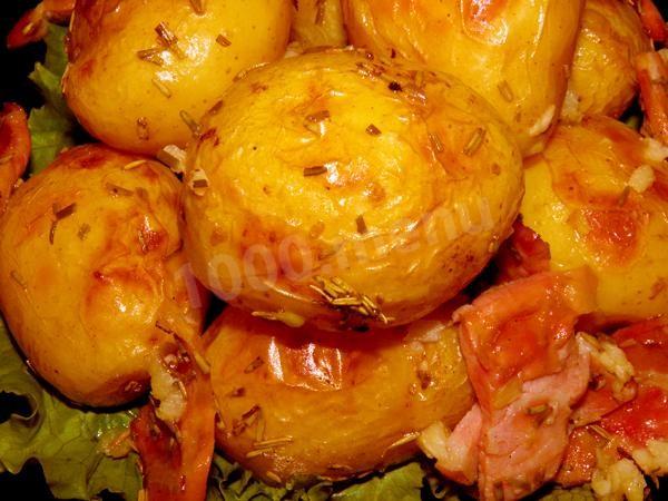 Шаг 12 приготовления Запеченный картофель с розмарином