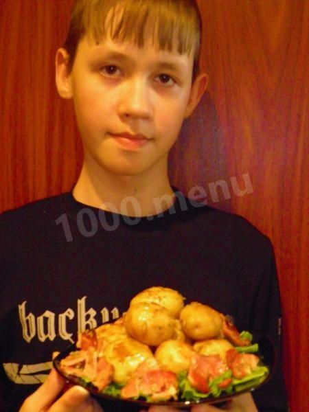 Шаг 13 приготовления Запеченный картофель с розмарином