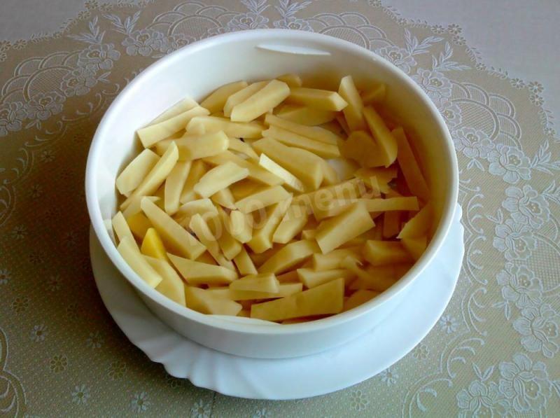 Шаг 4 приготовления Картофель в пароварке
