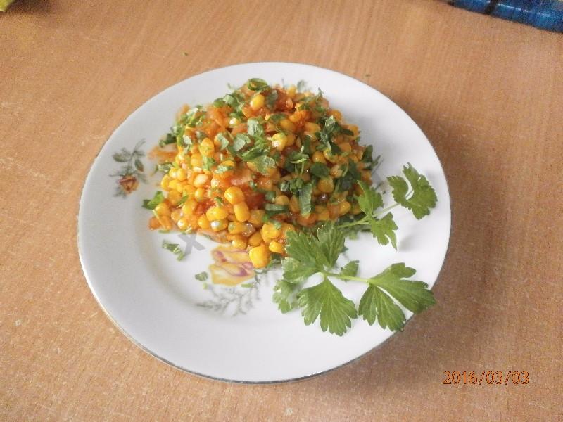 Шаг 11 приготовления Кукуруза в томате